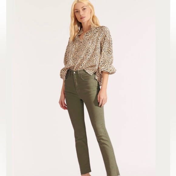 Veronica Beard Reba animal Leopard print Blouse Top Size 0 - Picture 2 of 9